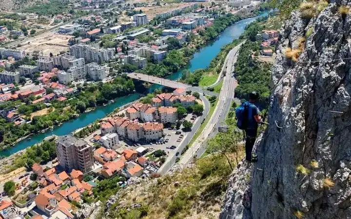 Via Ferrata Hum in Hum Hill, Mostar, Bosnia and Herzegovina