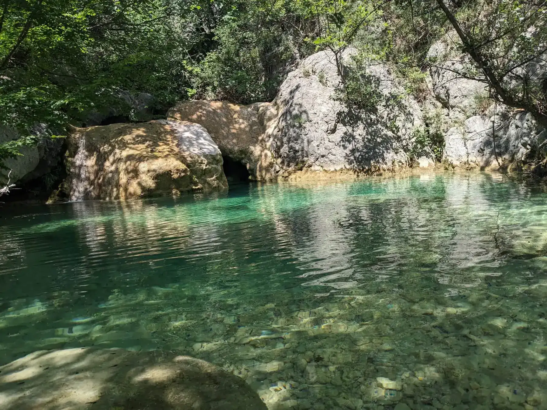 Istup Waterfall Hike route detail 3 in Stolac, Bosnia and Herzegovina, showing hiking terrain in Bosnia and Herzegovina.