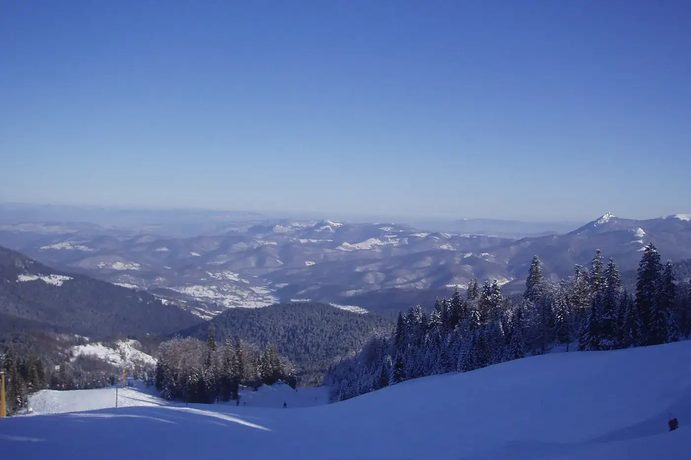 The view from Jahorina toward Sarajevo's hills