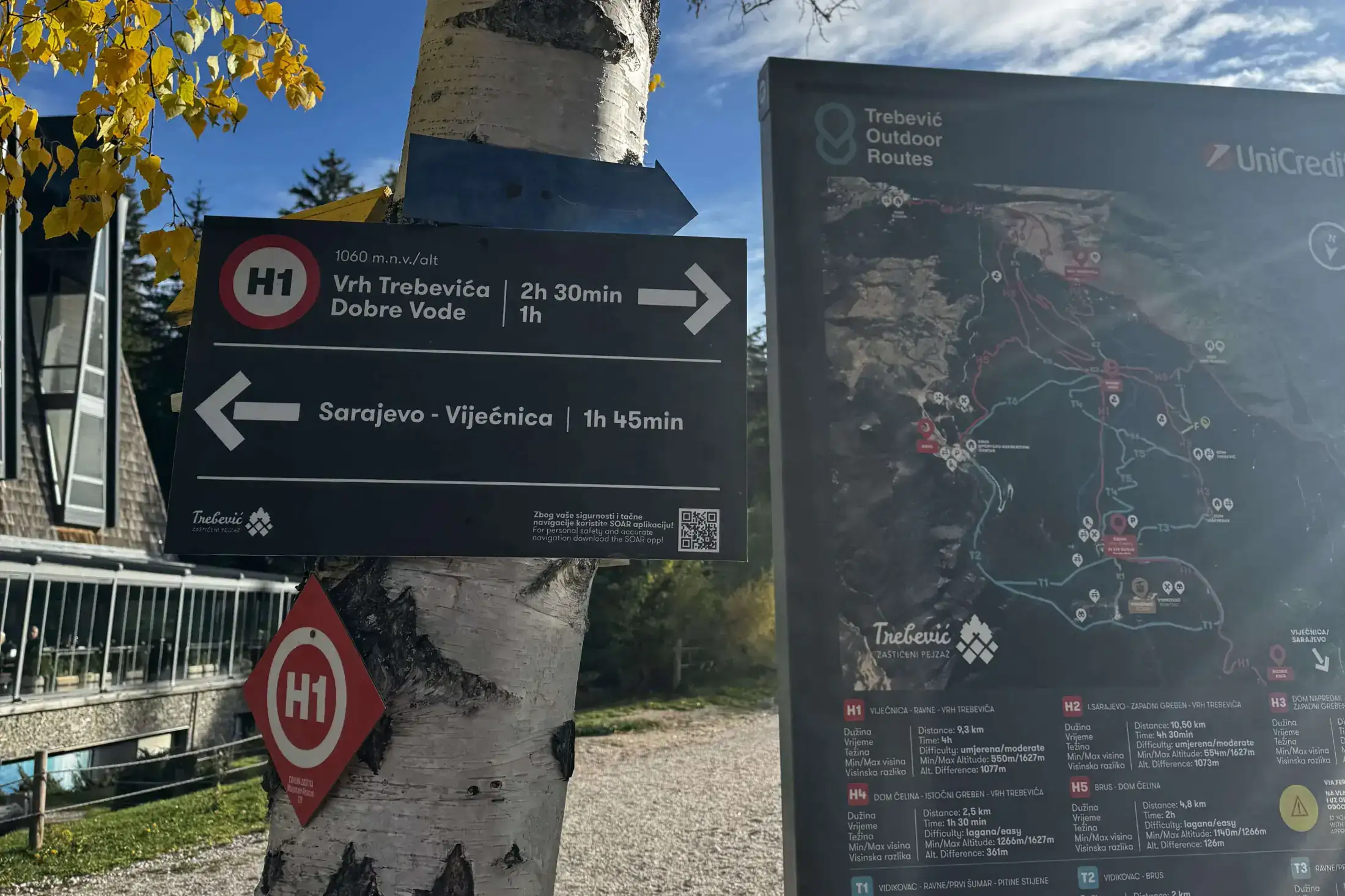 Trebević Olympic Trail route detail 3 in Trebević Mountain, Sarajevo, Bosnia and Herzegovina, showing hiking terrain in Bosnia and Herzegovina.
