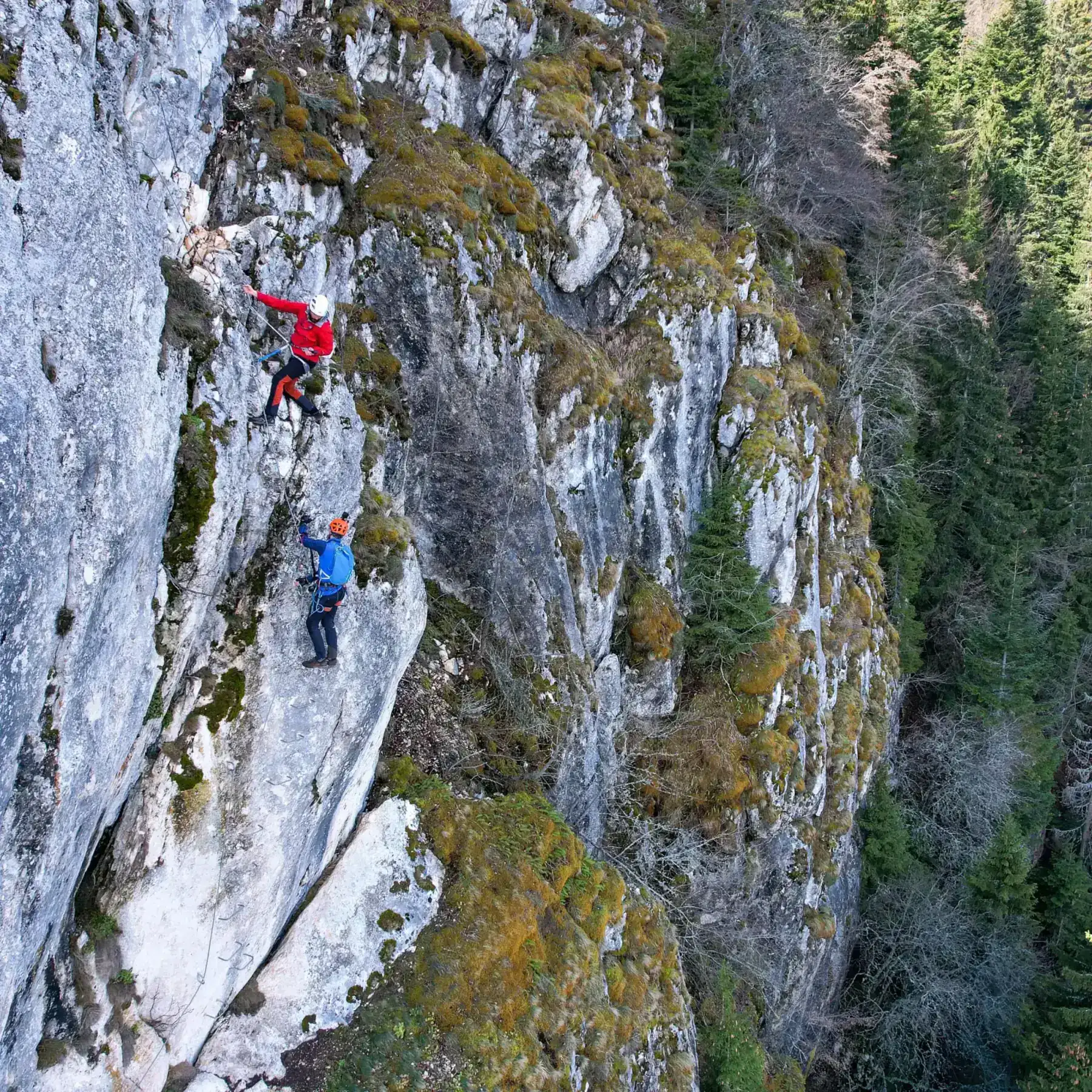 Via Ferrata Trebević route detail 2 in Trebević Mountain, Sarajevo, Bosnia and Herzegovina, showing via ferrata terrain in Bosnia and Herzegovina.