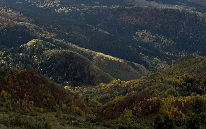 Trebević Olympic Trail in Trebević Mountain, Sarajevo, Bosnia and Herzegovina