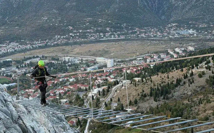 Via Ferrata Fortica in Mostar, Bosnia and Herzegovina