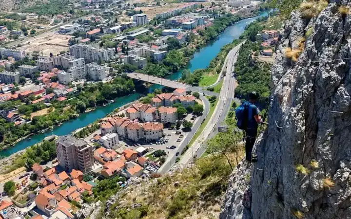 Via Ferrata Hum in Hum Hill, Mostar, Bosnia and Herzegovina