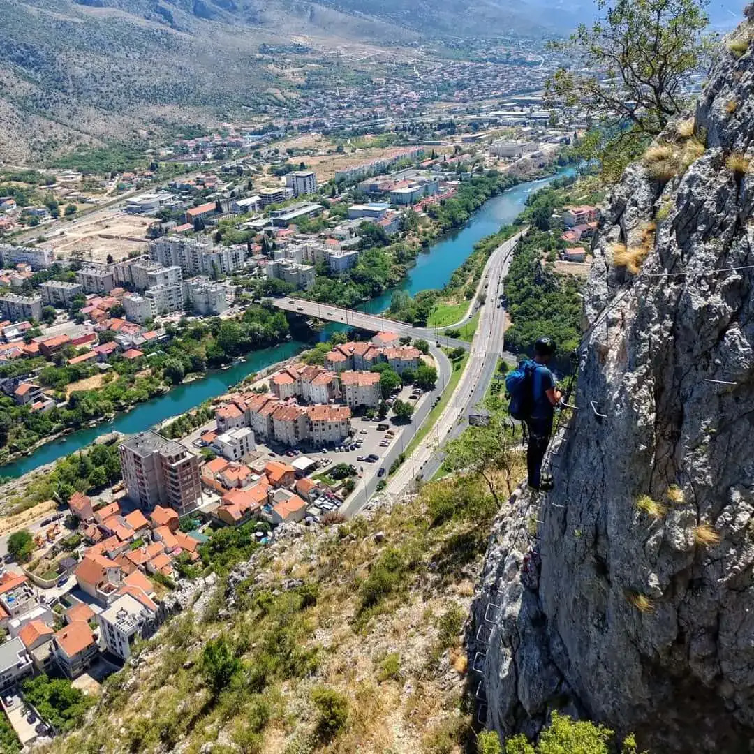 Via Ferrata Hum in Hum Hill, Mostar, Bosnia and Herzegovina