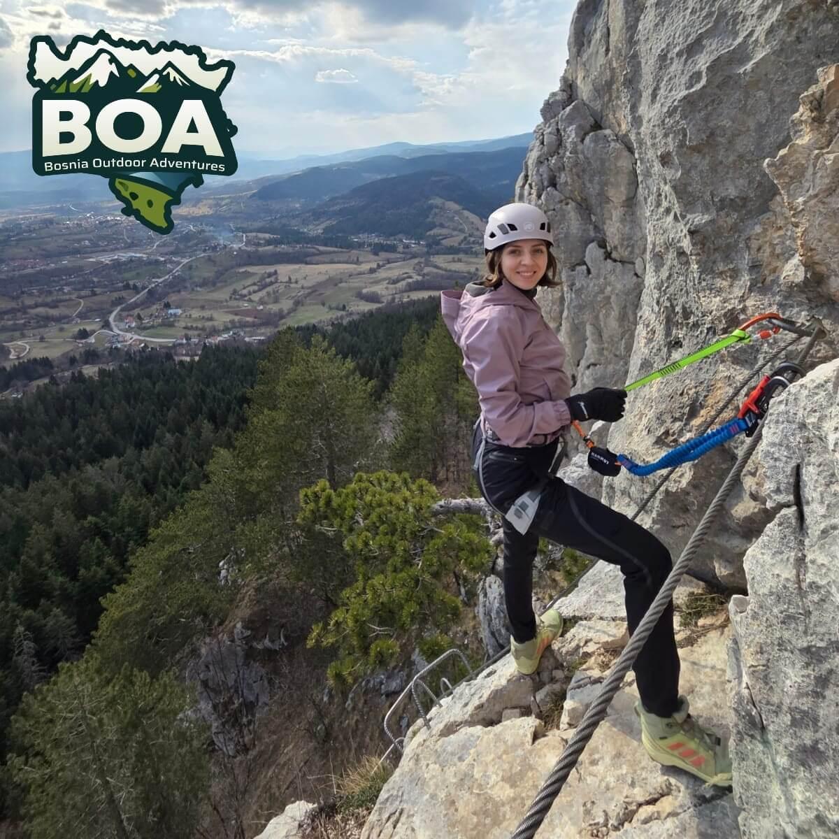Jen on Sokolov put via ferrata, Romanija