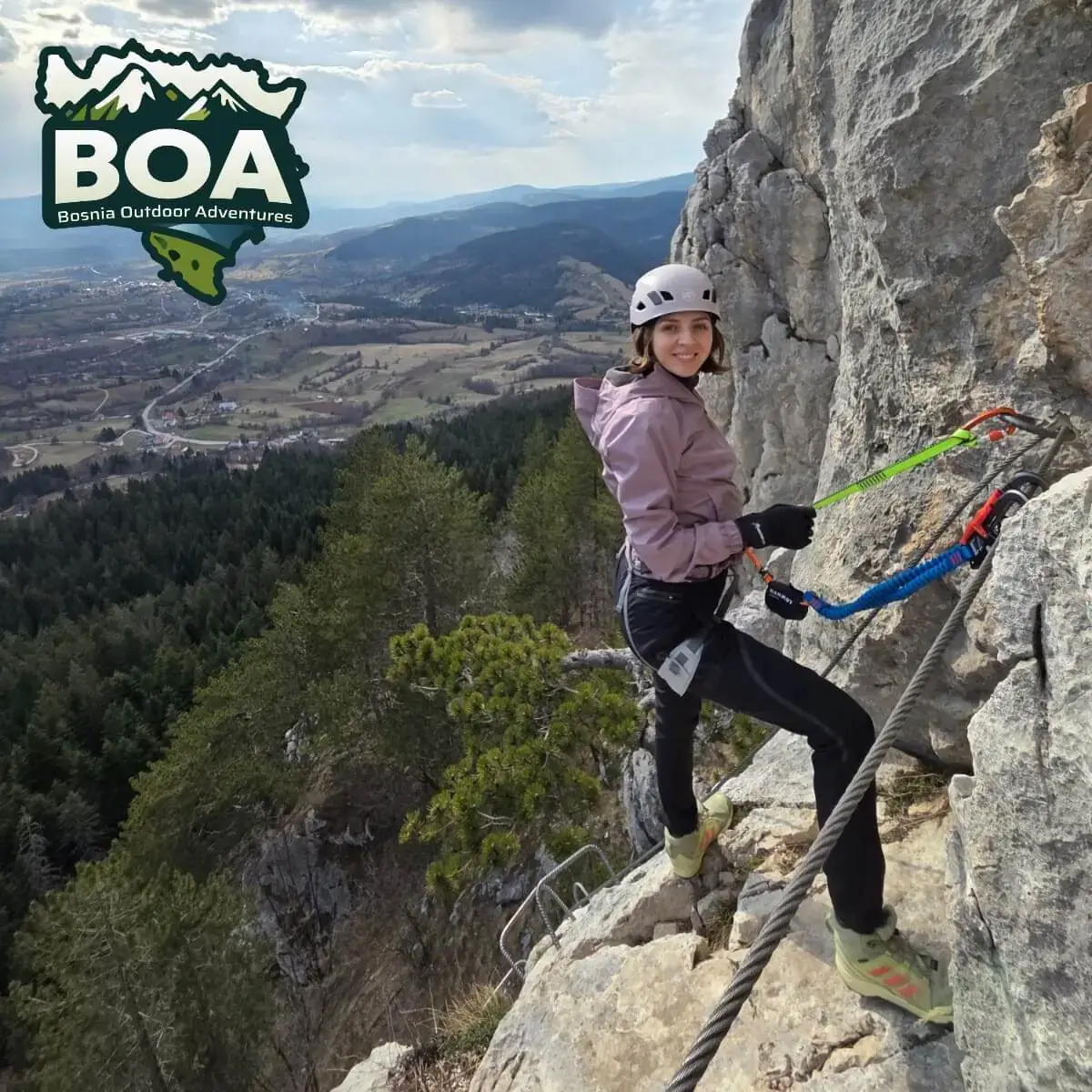Jen on Sokolov put via ferrata, Romanija