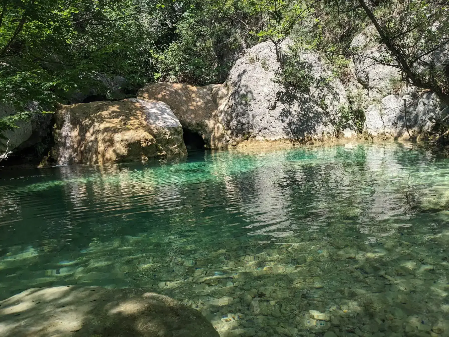 Istup Waterfall Hike route detail 2 in Stolac, Bosnia and Herzegovina, showing hiking terrain in Bosnia and Herzegovina.