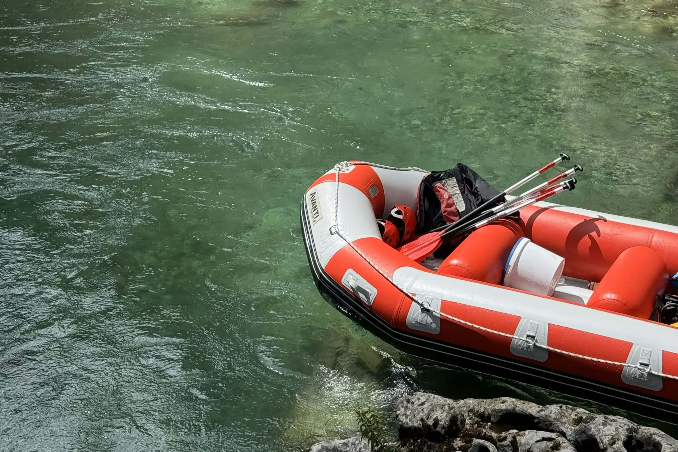 Neretva River Rafting from Konjic route detail 4 in Konjic, Bosnia and Herzegovina, showing rafting terrain in Bosnia and Herzegovina.