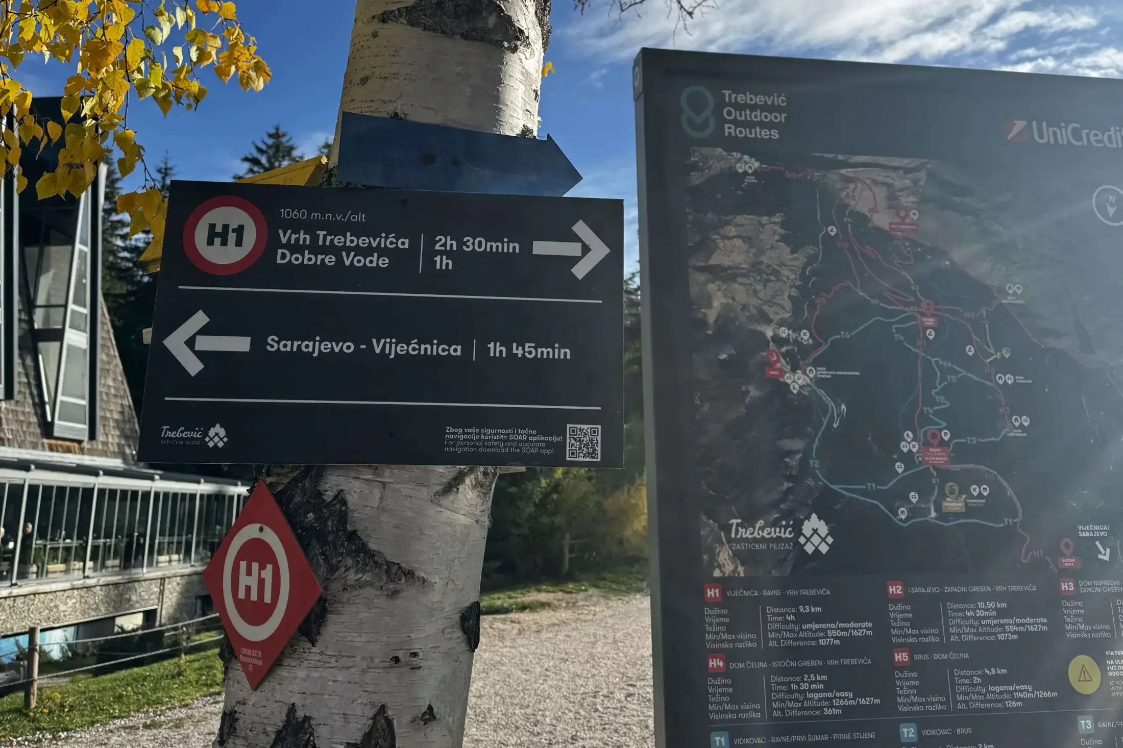Trebević Olympic Trail route detail 3 in Trebević Mountain, Sarajevo, Bosnia and Herzegovina, showing hiking terrain in Bosnia and Herzegovina.