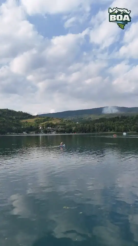 Paddleboarding on the Pliva lakes